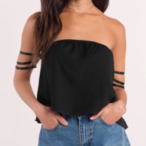 NWT SLEEVELESS OFF THE SHOULDER FLOWY TOP